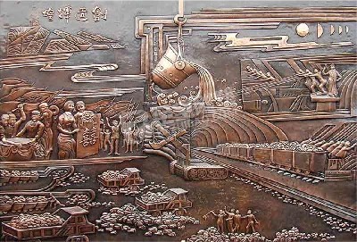紫銅鍛造壁畫(huà)創(chuàng)作者鍛銅浮雕定制