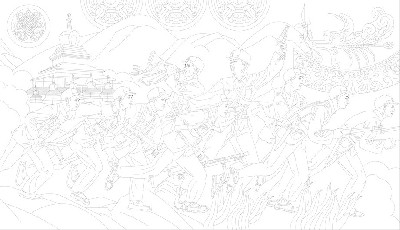 紅色黨建浮雕雕塑原創(chuàng)手繪設(shè)計(jì)稿