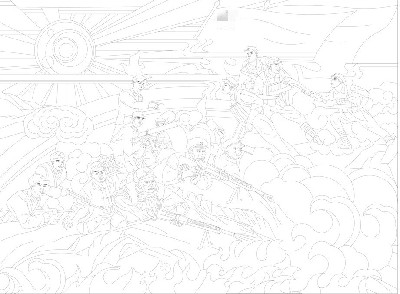 紅色黨建浮雕雕塑原創(chuàng)手繪設(shè)計(jì)稿