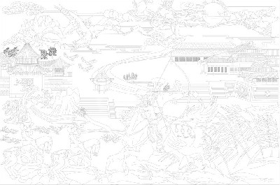 民族團結(jié)浮雕雕塑原創(chuàng)手繪設(shè)計稿