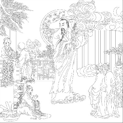 人文歷史浮雕雕塑原創(chuàng)手繪設計稿