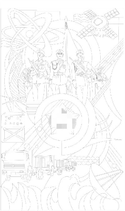 紅色黨建浮雕雕塑原創(chuàng)手繪設(shè)計稿