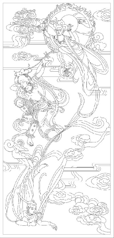 人文歷史浮雕雕塑原創(chuàng)手繪設(shè)計稿