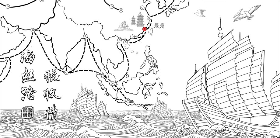 福建泉州稅務局鍛銅浮雕原創(chuàng)設計及安裝項目