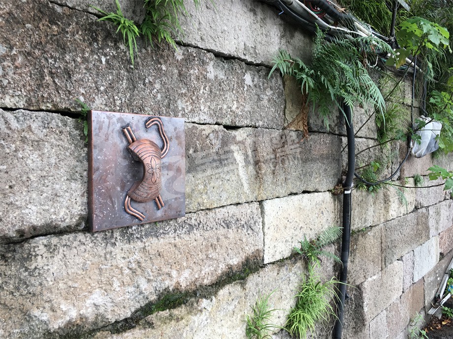 園林墻壁擺件紫銅黃銅浮雕畫(huà)定制