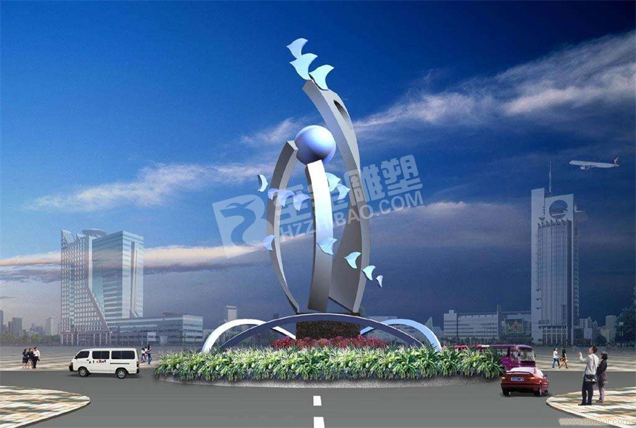 城市景觀雕塑抽象不銹鋼雕塑原創(chuàng)設(shè)計