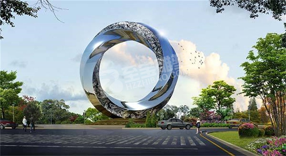大型鏡面不銹鋼雕塑城市雕塑原創(chuàng)設計
