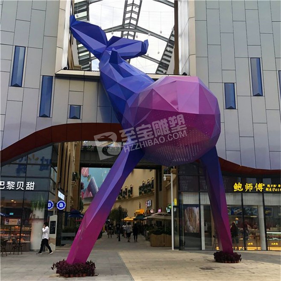 大型商場(chǎng)抽象魚不銹鋼雕塑定制