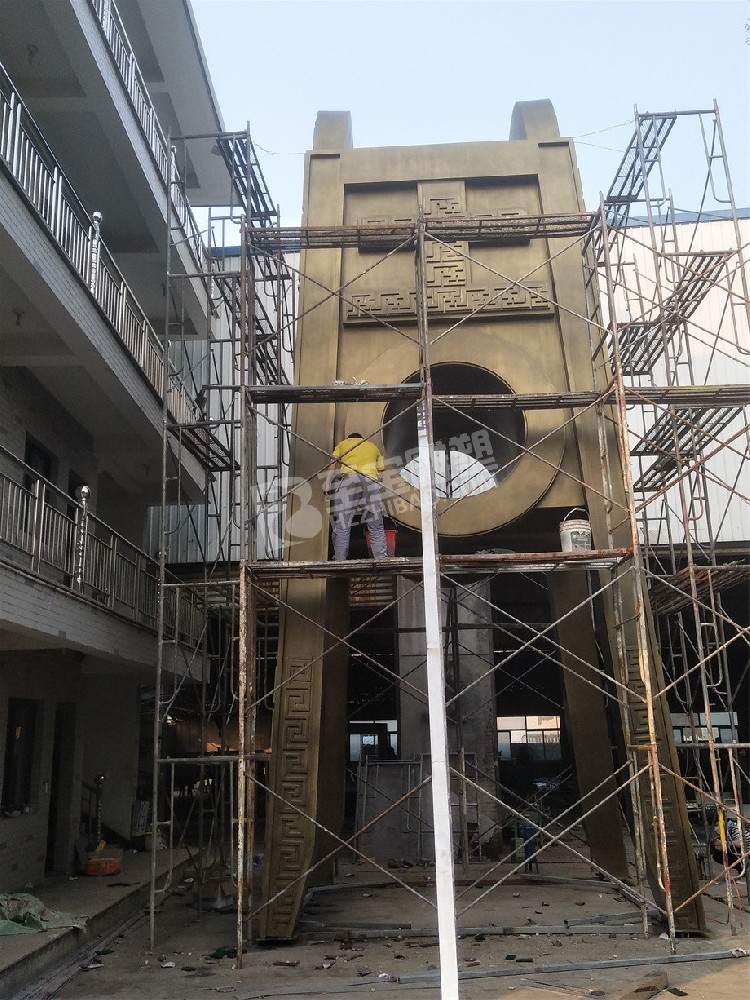 教學樓標志性建筑創(chuàng)意抽象鐘不銹鋼雕塑定制