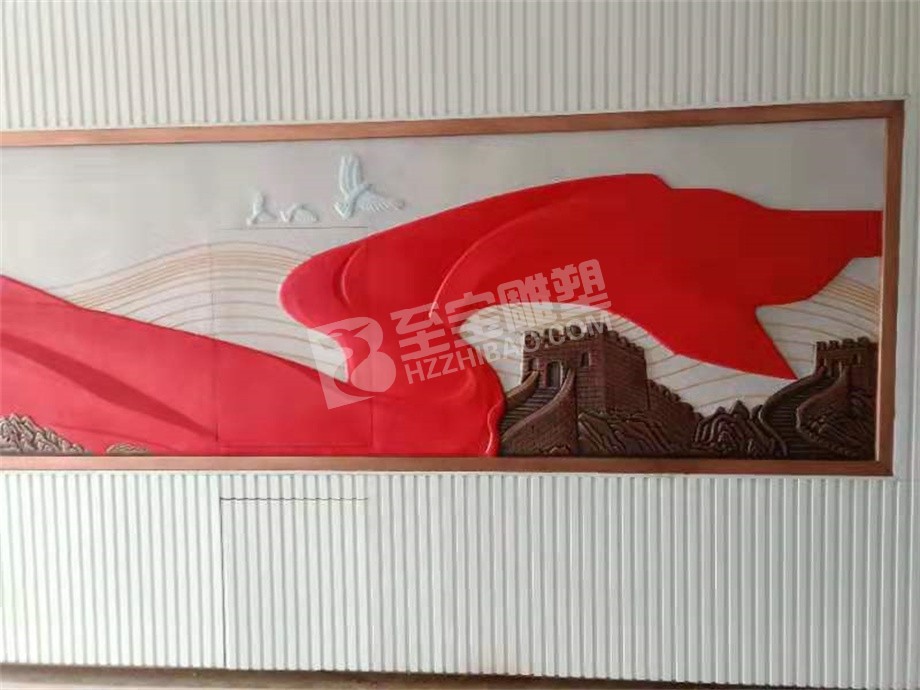 鍛銅浮雕萬(wàn)里長(zhǎng)城壁畫(huà)紫銅黃銅定制