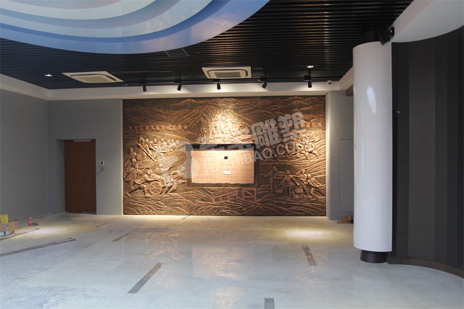 博物館展廳展陳玻璃鋼仿紫銅浮雕玻璃鋼仿鑄銅雕塑圓雕設(shè)計定制