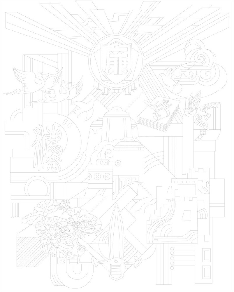 法院浮雕壁畫原創(chuàng)手繪設(shè)計(jì)稿