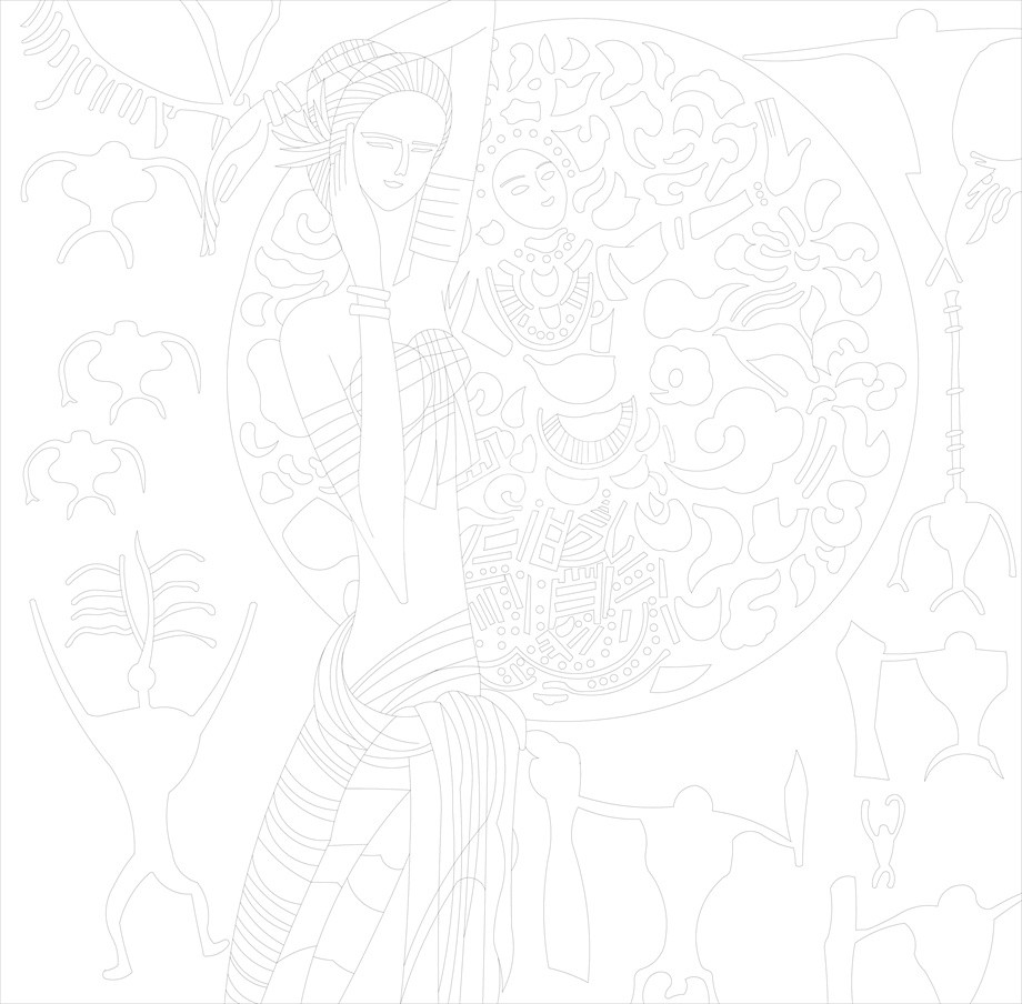 民族團結(jié)浮雕雕塑原創(chuàng)手繪設計稿