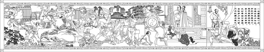 人文歷史浮雕雕塑原創(chuàng)手繪設計稿