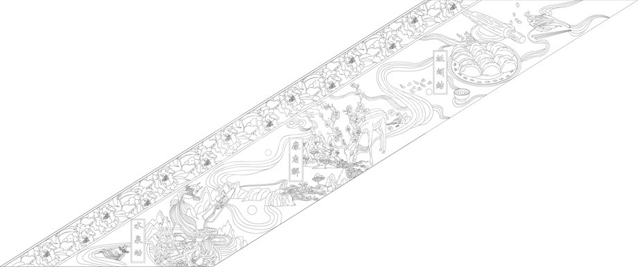 鄉(xiāng)村振興浮雕雕塑原創(chuàng)手繪設(shè)計(jì)稿