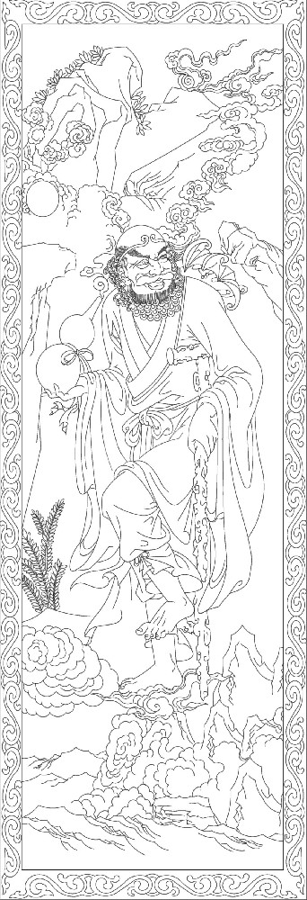 人文歷史浮雕雕塑原創(chuàng)手繪設(shè)計(jì)稿