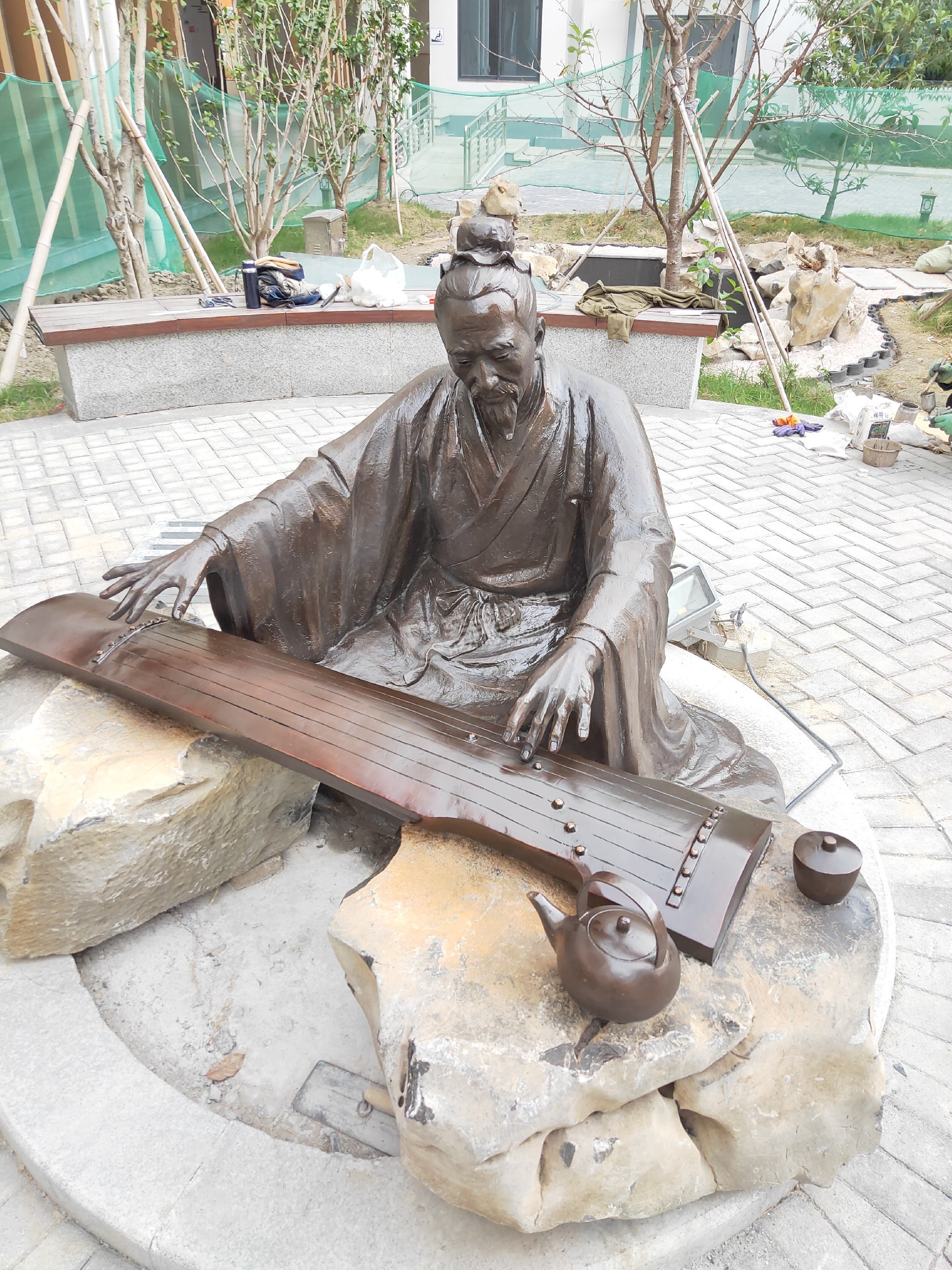 蕭山高橋小學(xué)上善若水不銹鋼雕塑、鑄銅雕塑